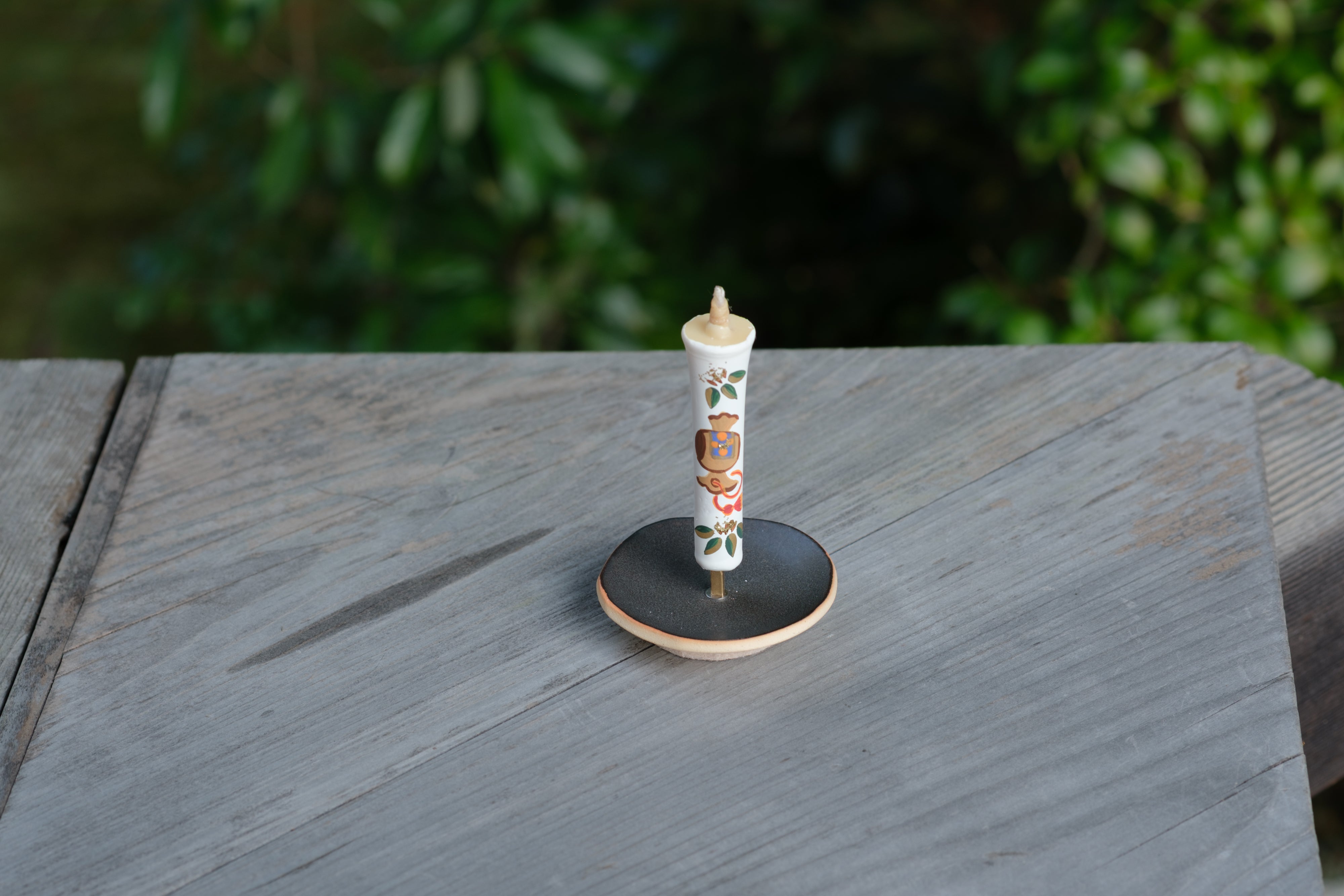 Japanese Candle Warosoku with Paintings
