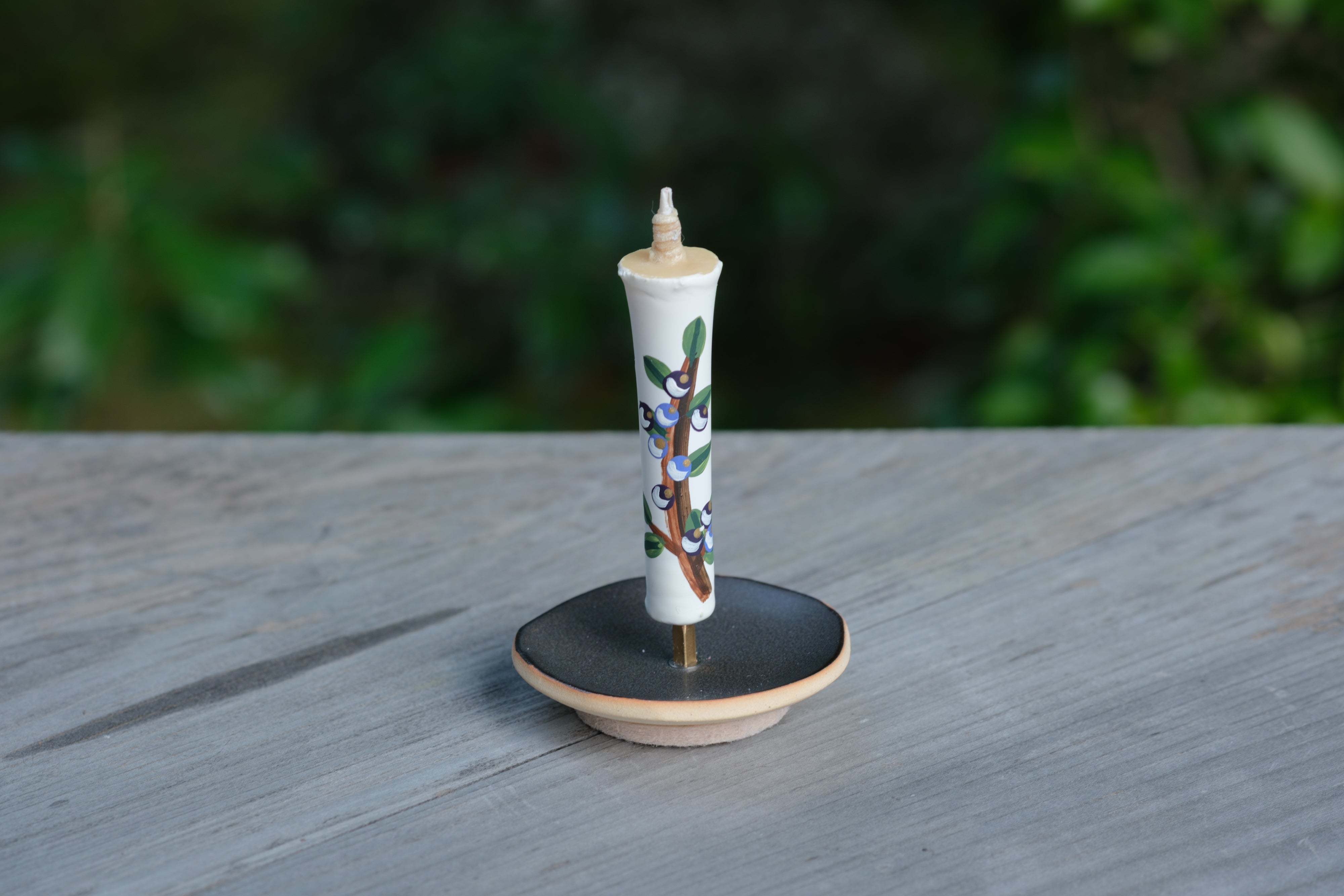 Japanese Candle Warosoku with Paintings
