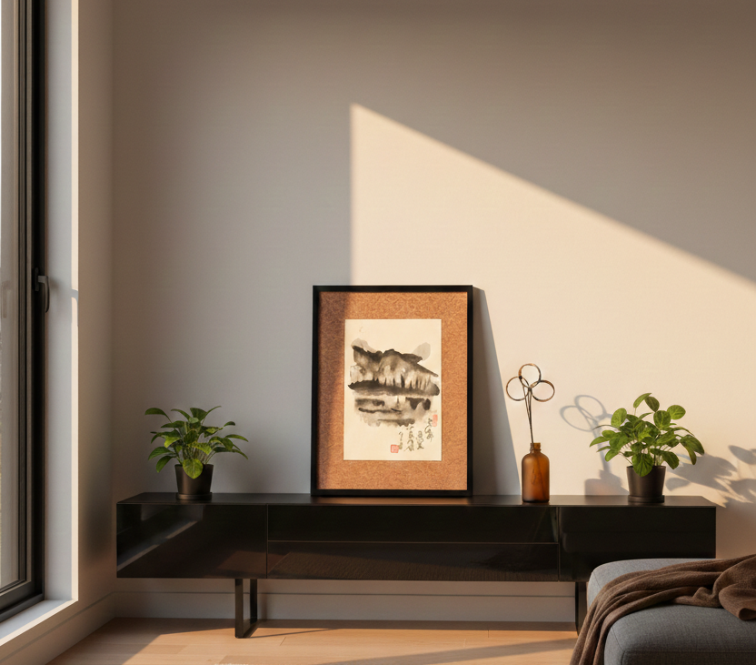Zen art at contemporary living spaces