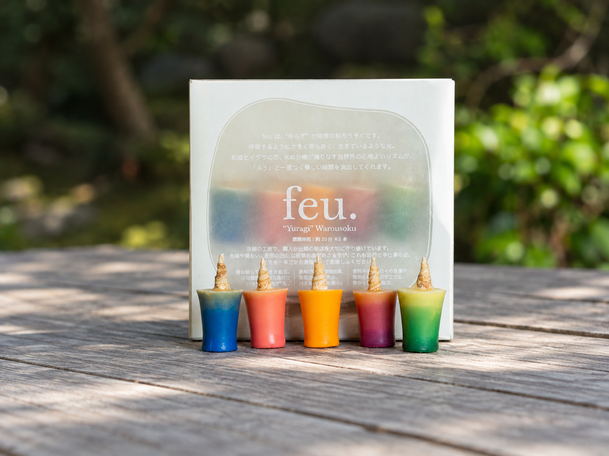 feu. Kyoto Artisan-Handcrafted Japanese Traditional Candle irodori