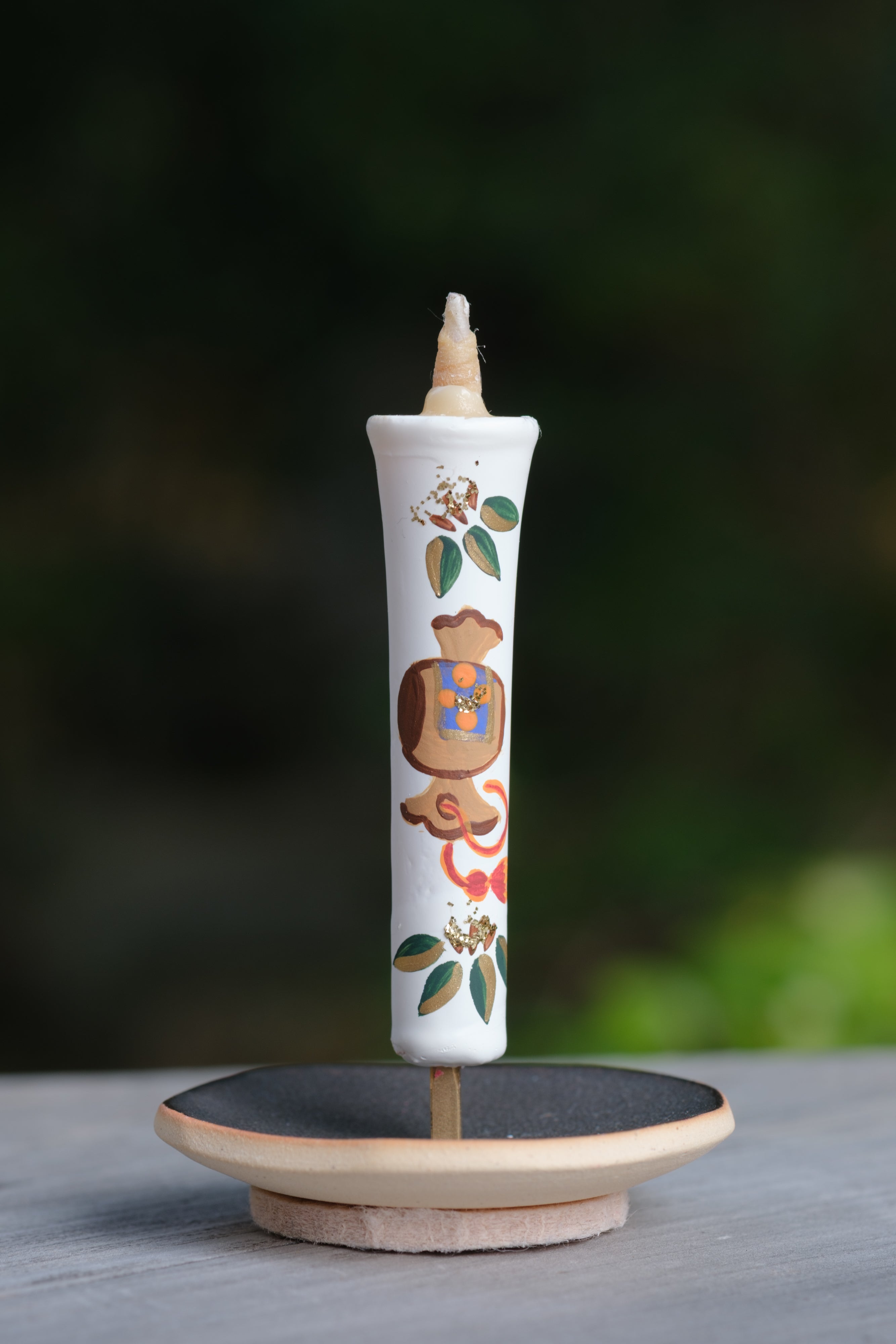 Japanese candle Warosoku with Paintings