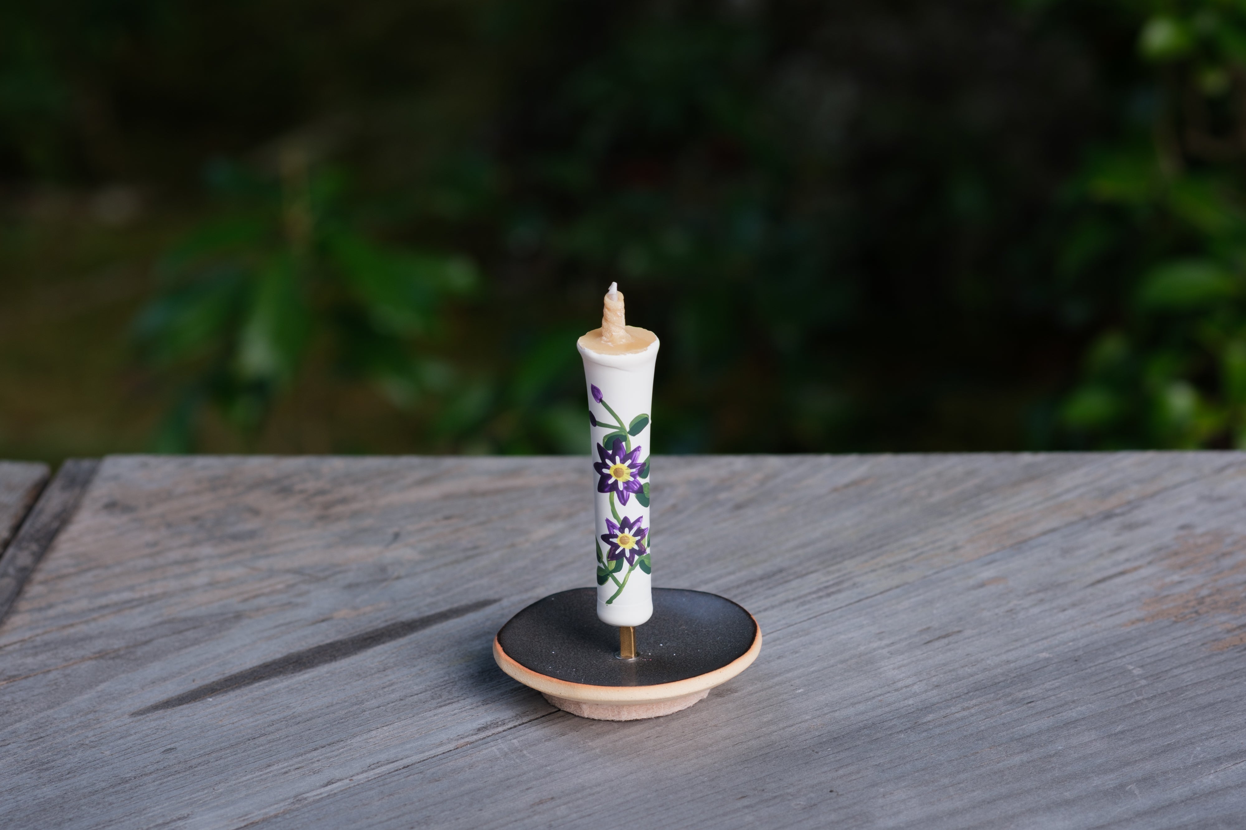 Japanese Candle Warosoku with Paintings