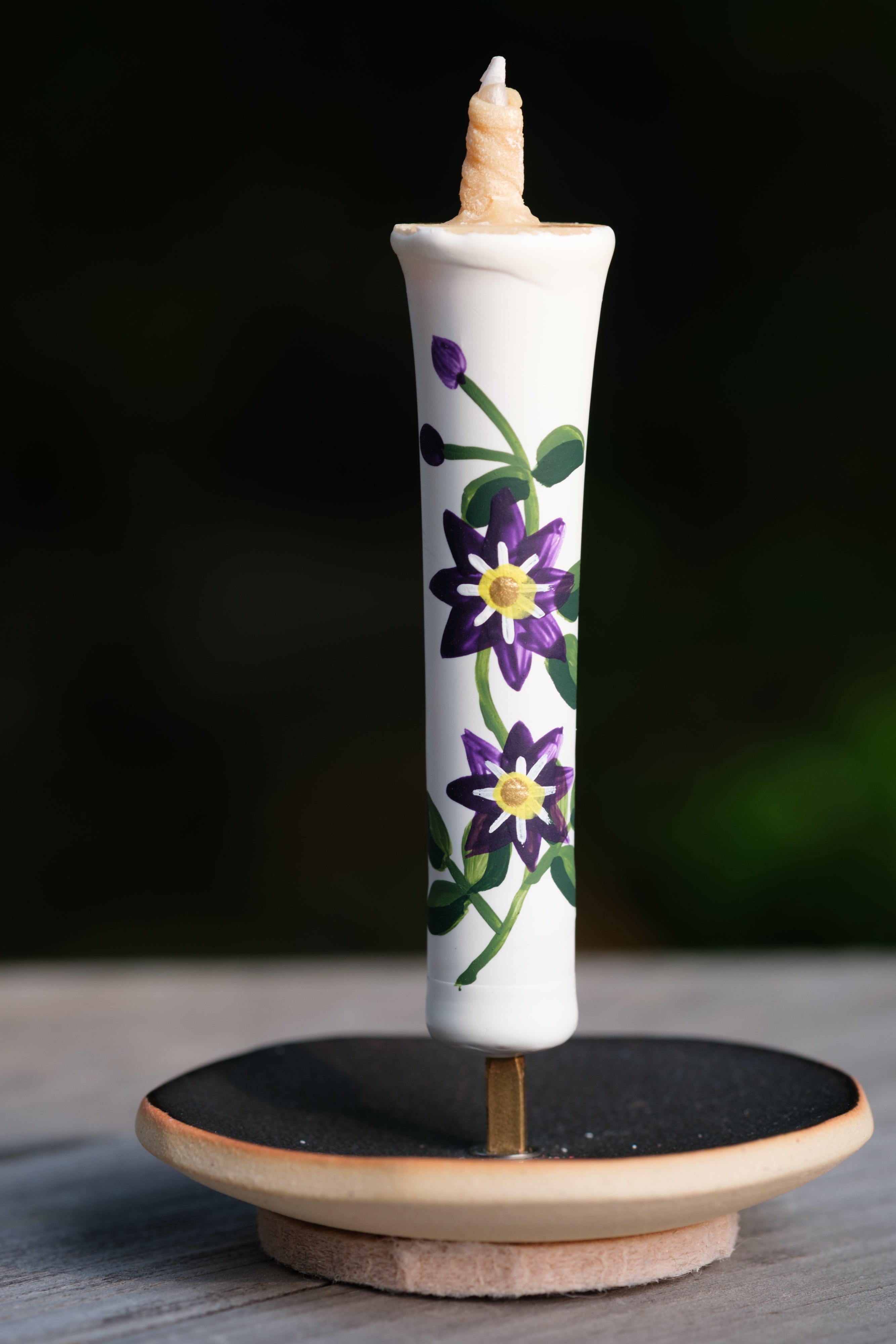 Japanese Candle Warosoku with Paintings