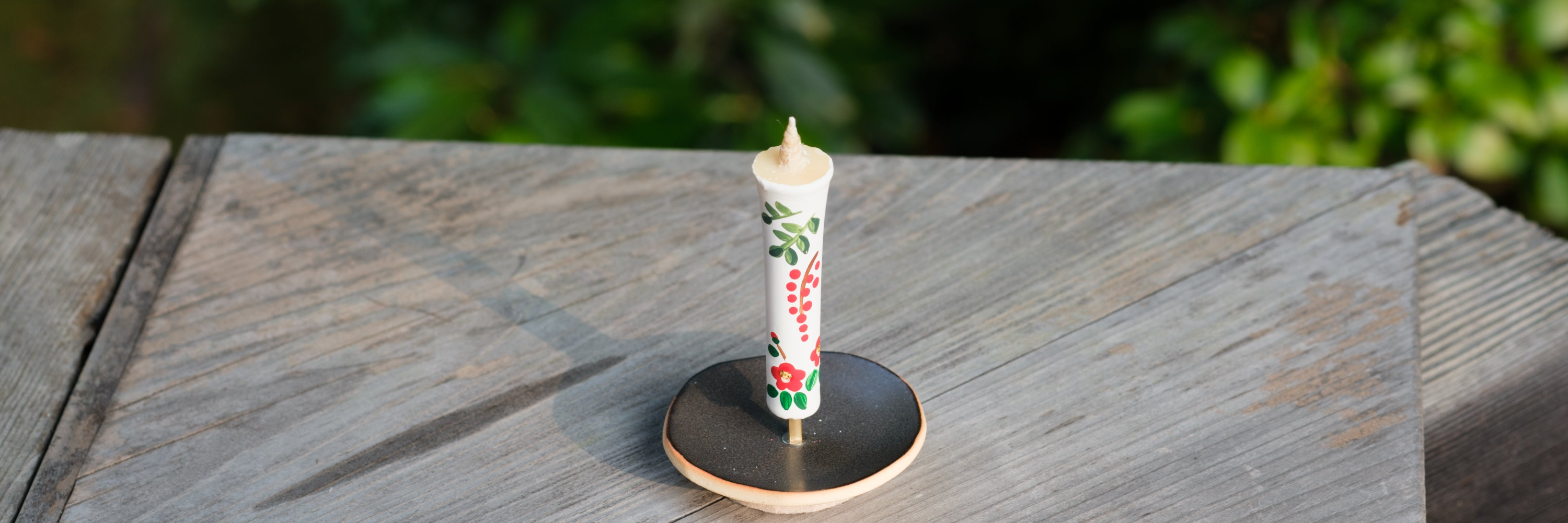 Japanese candle Warosoku with Paintings