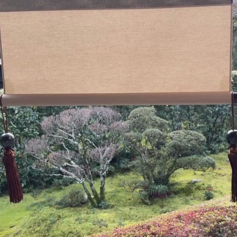 Japanese traditional hanging roll with Zen Ink Wash Paintings